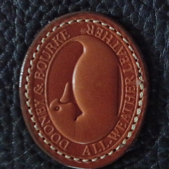 Dooney & Bourke Pebbled Leather Black/ Brown Leather  Crossbody - Picture 9 of 11